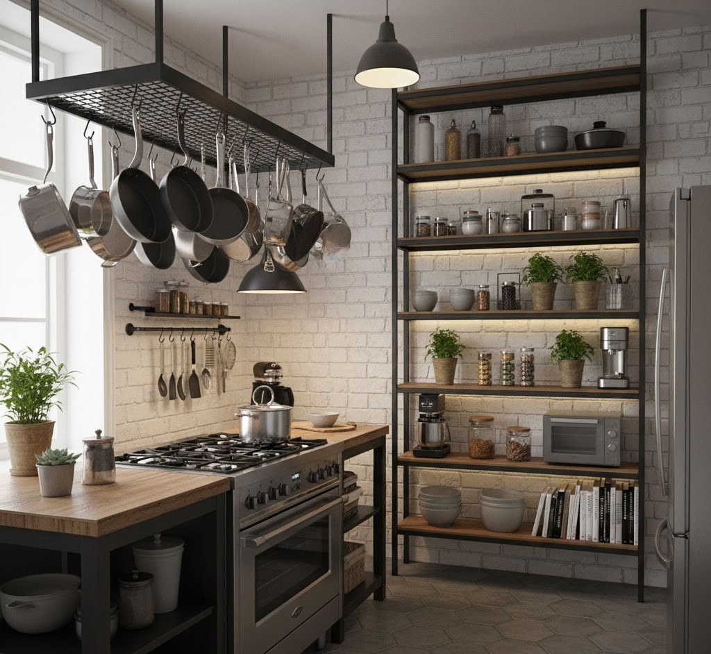 Dụng cụ nhà bếp treo gọn