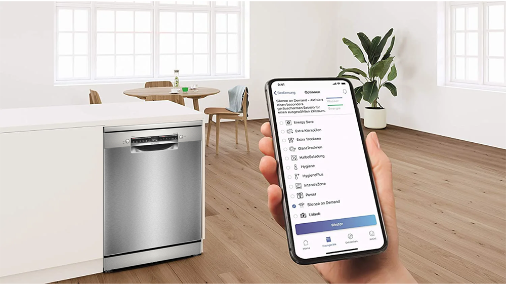 Điều khiển máy rửa chén Bosch SMS4EVI04E qua ứng dụng Home Connect