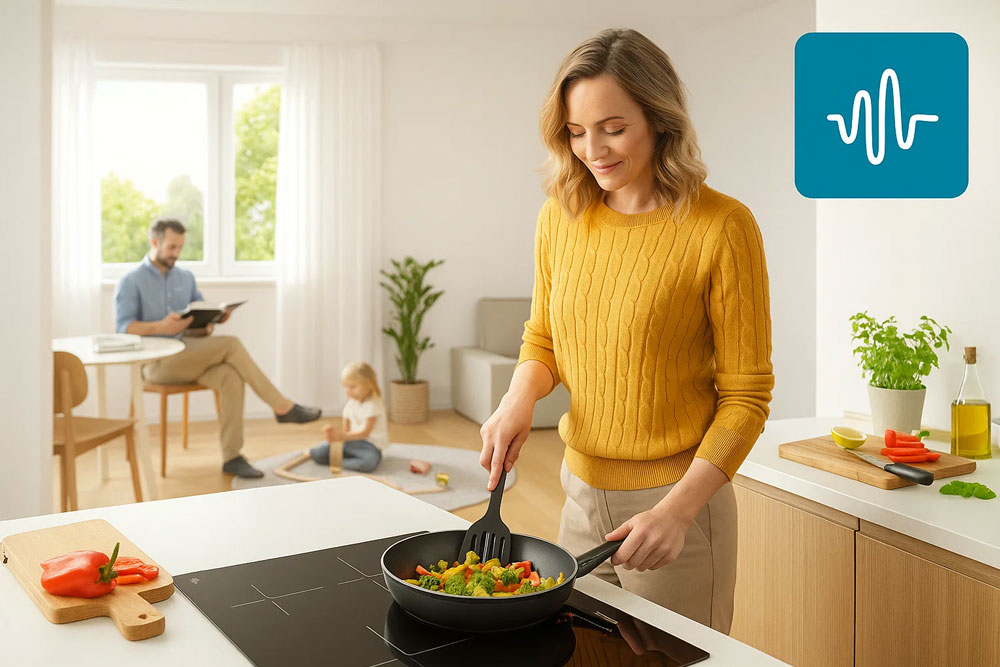 Bếp từ Bosch Serie 6 vận hành êm ái trong không gian yên tĩnh