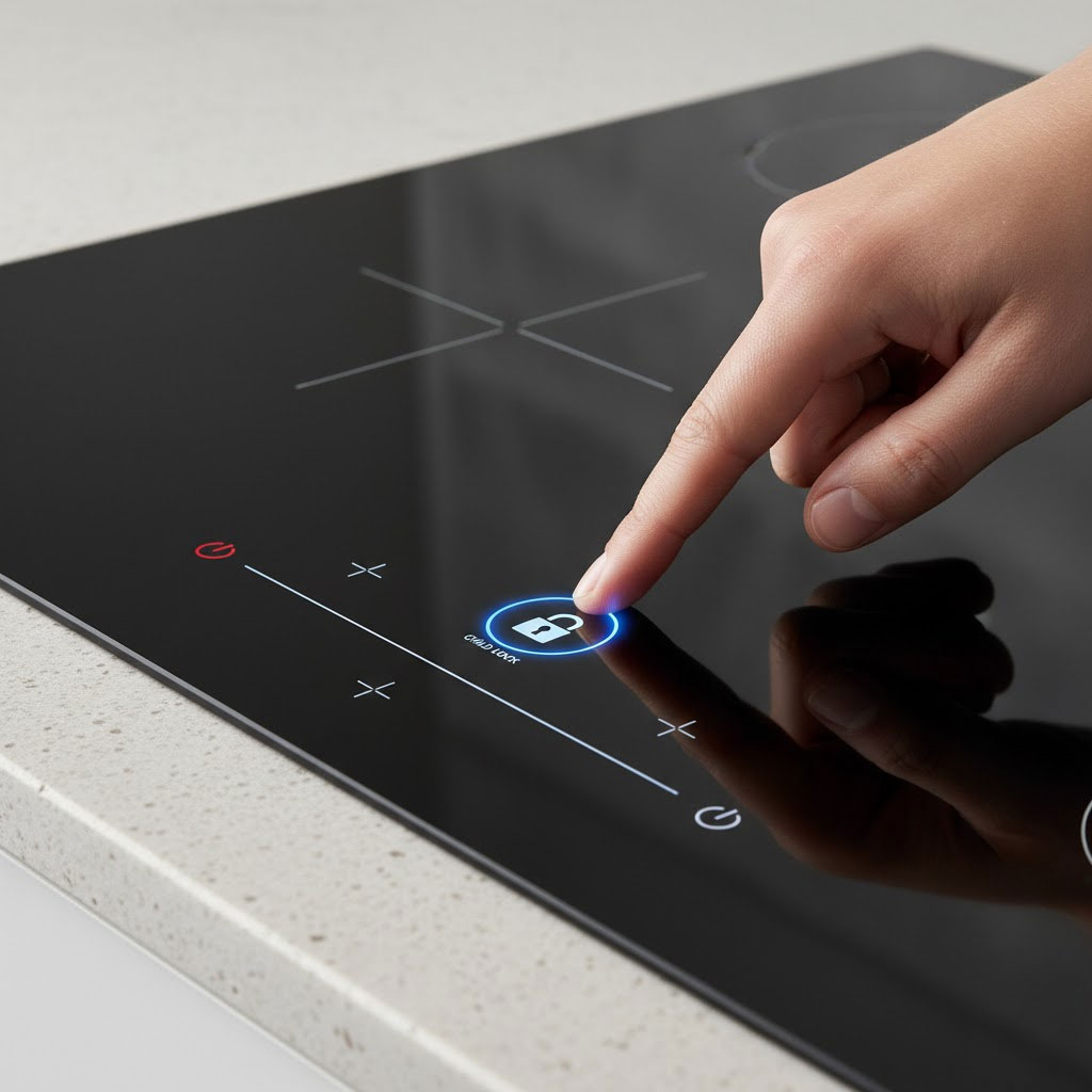 Khóa trẻ em an toàn, bảo vệ gia đình khi sử dụng bếp từ Bosch