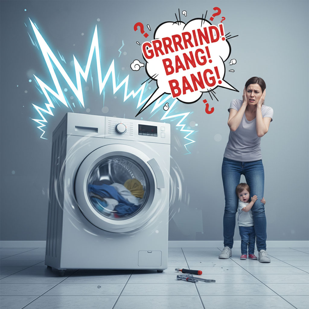 Máy giặt cửa ngang phát tiếng ồn khi quay