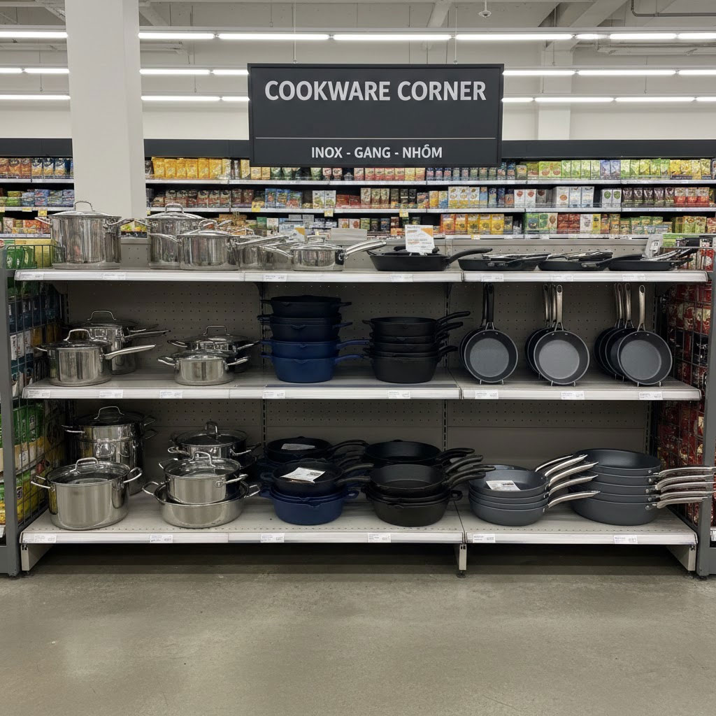 các chất liệu nồi chảo phổ biến hiện nay