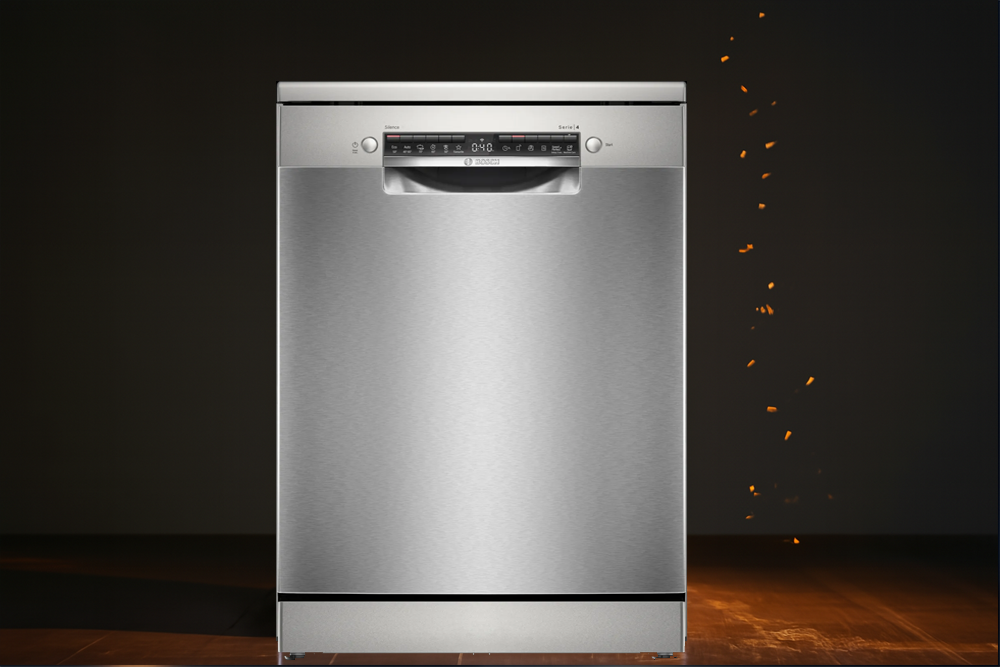 Chế độ Eco 50°C tiết kiệm năng lượng trên máy rửa chén Bosch SMS4EVI04E