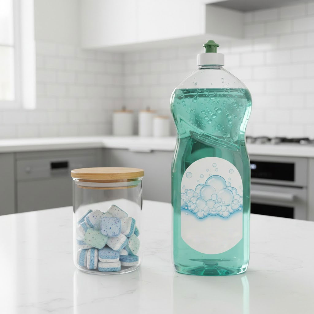 Viên rửa bát chuyên dụng khác với nước rửa chén tạo bọt