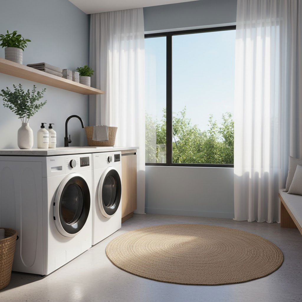 Vị trí đặt máy sấy ở phòng giặt thoáng khí và thông gió tốt