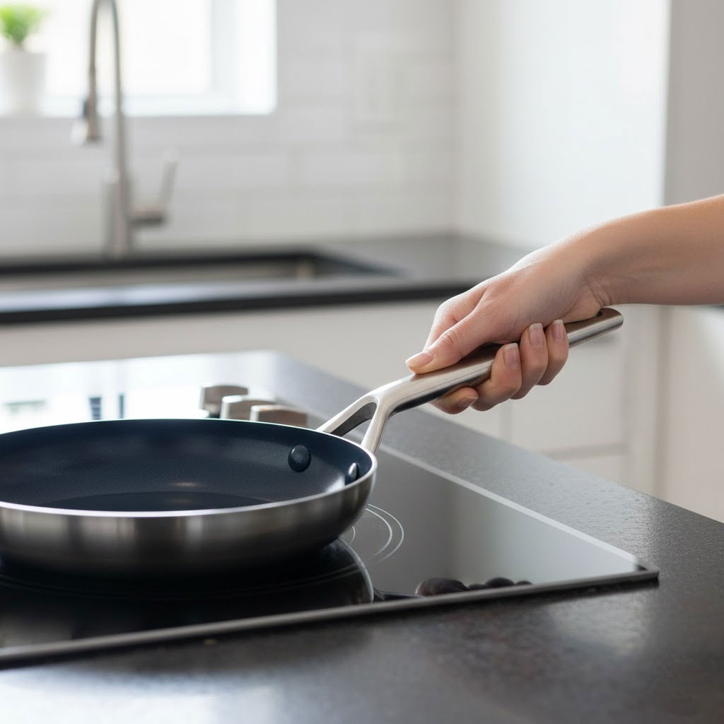 tay cầm nồi chảo chắc chắn và an toàn