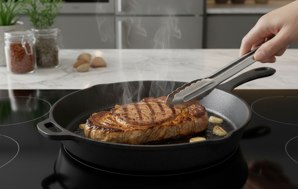 Cảm biến chiên xào PerfectFry giúp món ăn chín đều, giữ trọn hương vị