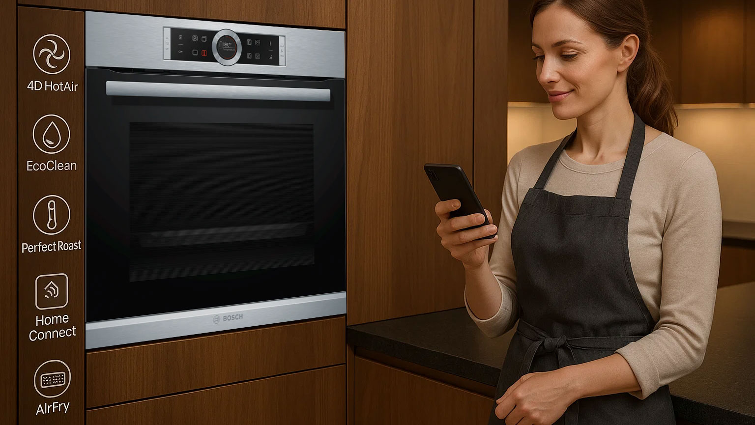 5 tính năng thông minh nhất trên lò nướng Bosch Series 8