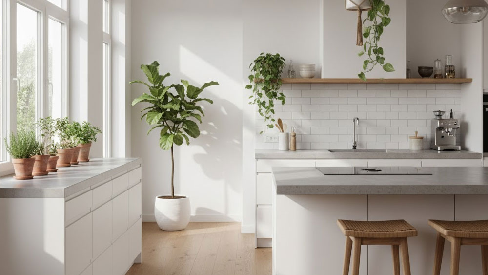 Cách bố trí cây xanh hợp mệnh trong khu vực nấu nướng