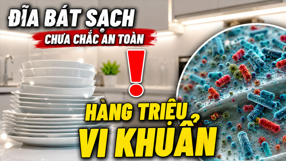 Đĩa bát tưởng sạch nhưng vẫn chứa hàng triệu vi khuẩn vì lý do này