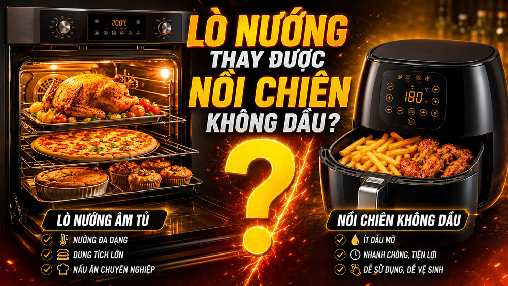 Lò nướng có thể thay thế nồi chiên không dầu không?