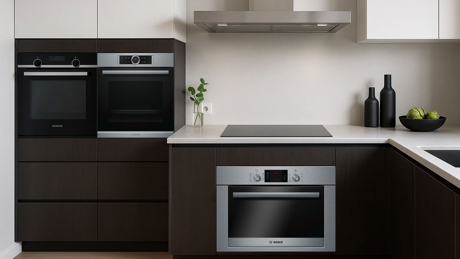 So sánh lò nướng Siemens iQ500 & Bosch Series 8: chọn loại nào?